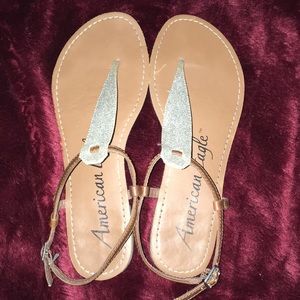 American Eagle By Payless Silver Sandals